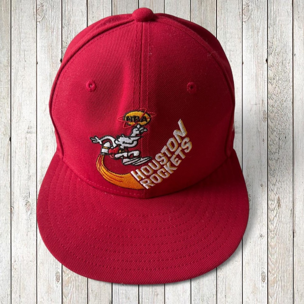 Mitchell & Ness Mens Houston Rockets Fitted Hat Red Custom Lowrider HWC 7 1/8